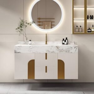 Floating Bathroom Vanity Unit - Light Oak, 30x12