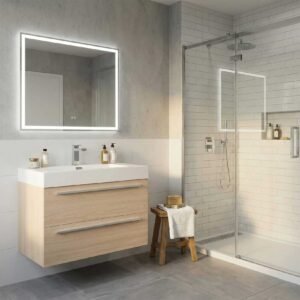 Vintage Bathroom Vanity - Light Oak, 24x12