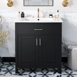 white vanity - Black, 24x12