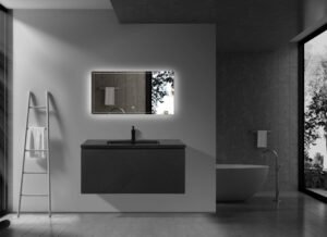 16'' Floating Wall Mounted Bathroom Vanity - Black, 30x12