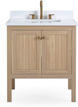 vanity bathroom combo 1050mm - Light Oak, 24x12