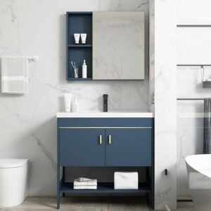 black vanity cabinet - Blue, 24x12