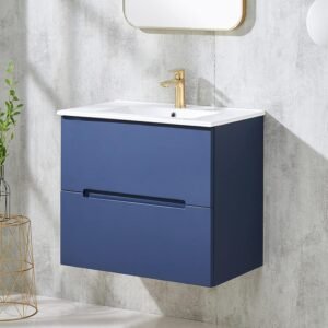 30 in. W x 22 in. D Single Sink Bathroom Vanity - Blue, 24x12