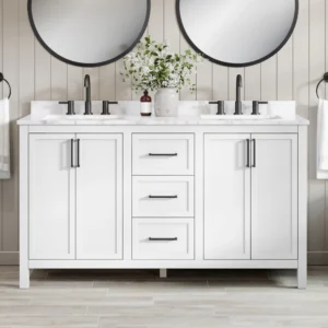 Double Sink Vanities - White, 24x12