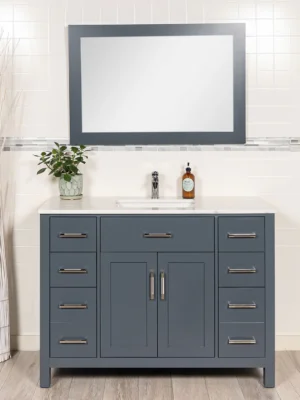 48 Inch Lima Modern Single Sink Bathroom Vanity - Light Oak, 30x12