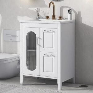 bathroom vanities - White, 24x12