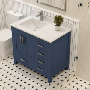 bathroom vanity , double sink - Blue, 24x12