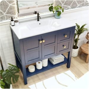 Floating Bathroom Vanity Unit - Blue, 24x12