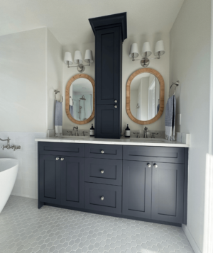 Winston 60", Premium Collection Double Sink Bathroom Vanity WT9860D - Blue, 30x12