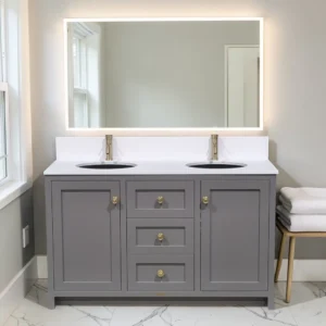 36" Liam Wall Mounted Bathroom Vanity Top LM1036 - Grey, 24x12