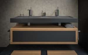 white bathroom sink vanity - 30x12, Black