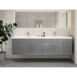 Wallace 72" Double Vanity - Grey, 24x12
