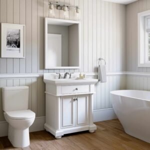 48 Inch Lima Modern Single Sink Bathroom Vanity - White, 30x12