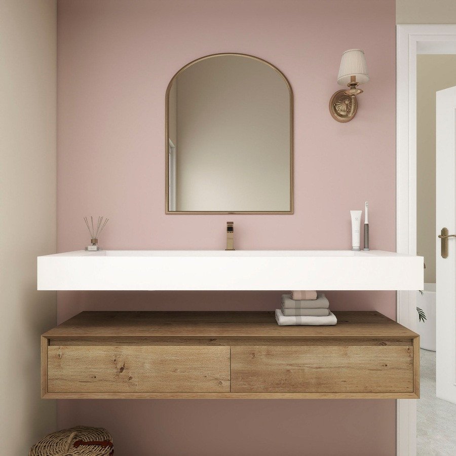 30" Modern Sleek Bathroom Vanity Elegant Ceramic Sink With Solid - Image 3