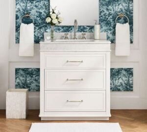 Stylish Bathroom Vanities - White, 30x12