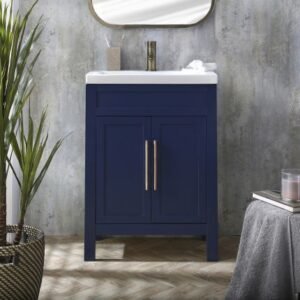 Bathroom Vanity with Countertop - Blue, 24x12