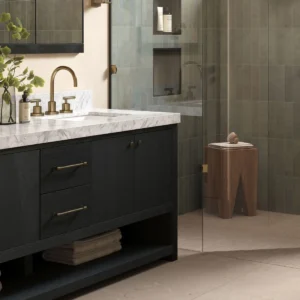 BATHROOM VANITIES DOUBLE SINK - Black, 24x12