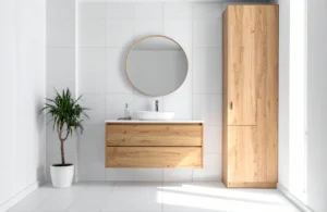 63" Double Sink Vanity - Light Oak, 24x12