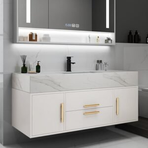 63" Double Sink Vanity - White, 30x12