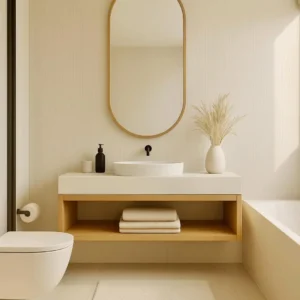 Floating Bathroom Vanity Unit - Light Oak, 24x12