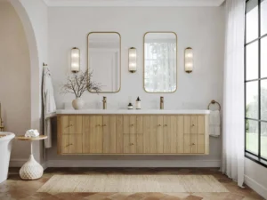 white bathroom sink vanity - 30x12, Light Oak