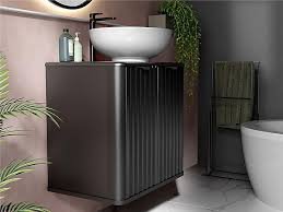 Vanity & Bathroom Vanity - Black, 30x12