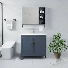 24 Inch Modern Bathroom Vanity With Sink - Blue, 30x12