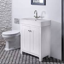 Vintage Bathroom Vanity - White, 24x12