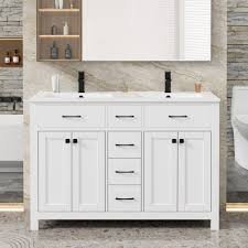 bathroom vanity , double sink - White, 24x12