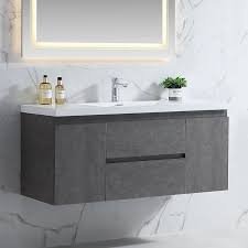 30 Inch Modern Bathroom Sink Vanity with Stone Counter Top - Grey, 24x12