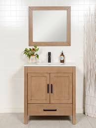 BATHROOM VANITIES DOUBLE SINK - Light Oak, 24x12
