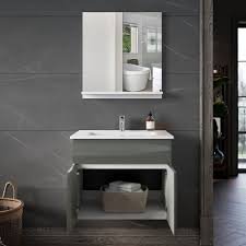 24 Inch Modern Bathroom Vanity With Sink - Grey, 24x12