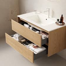 Bathroom Vanity with Countertop - Light Oak, 30x12