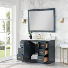 Modern 72" Double Floating Bathroom Sink Vanity - Blue, 24x12