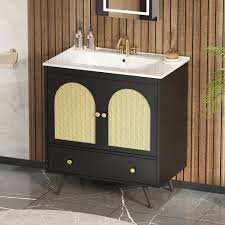 Wallace 72" Double Vanity - Black, 24x12