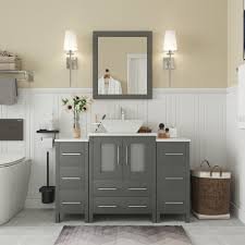 30 Inch Bathroom Vanity Single Sink - Grey, 30x12
