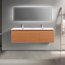 24 Inch Modern Bathroom Vanity With Sink - Light Oak, 24x12