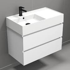 Floating Bathroom Vanity Unit - White, 24x12