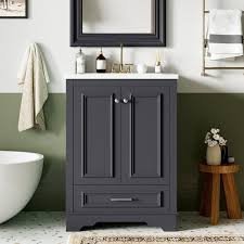 48 Inch Lima Modern Single Sink Bathroom Vanity - Grey, 24x12