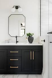 30 Inch Bathroom Vanity with Ceramic Sink - Black, 24x12