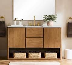 Floating Bathroom Vanity 47"/59" – Single or Double Sink - Light Oak, 30x12