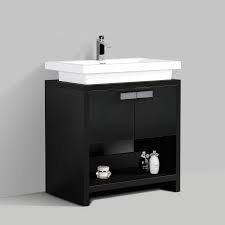 Ultra 60 inch Double Sink Bathroom Vanity - Black, 24x12