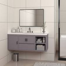 Floating Bathroom Vanity Unit - Grey, 30x12