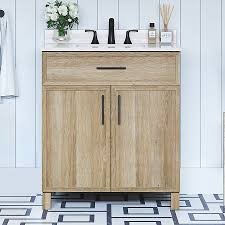 Double Sink Vanities - Light Oak, 30x12