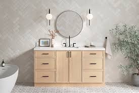 36" Bathroom Vanity, Left Sink - Light Oak, 30x12