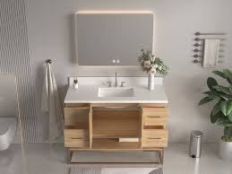 60"Floating Double Sink Vanity - Light Oak, 30x12