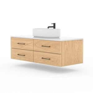 Bathroom Vanity with Countertop - Light Oak, 24x12
