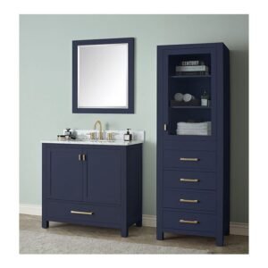 black vanity cabinet - Blue, 30x12