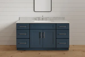30 Inch Bathroom Vanity with Ceramic Sink - Blue, 30x12