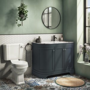 BATHROOM VANITIES DOUBLE SINK - Grey, 24x12